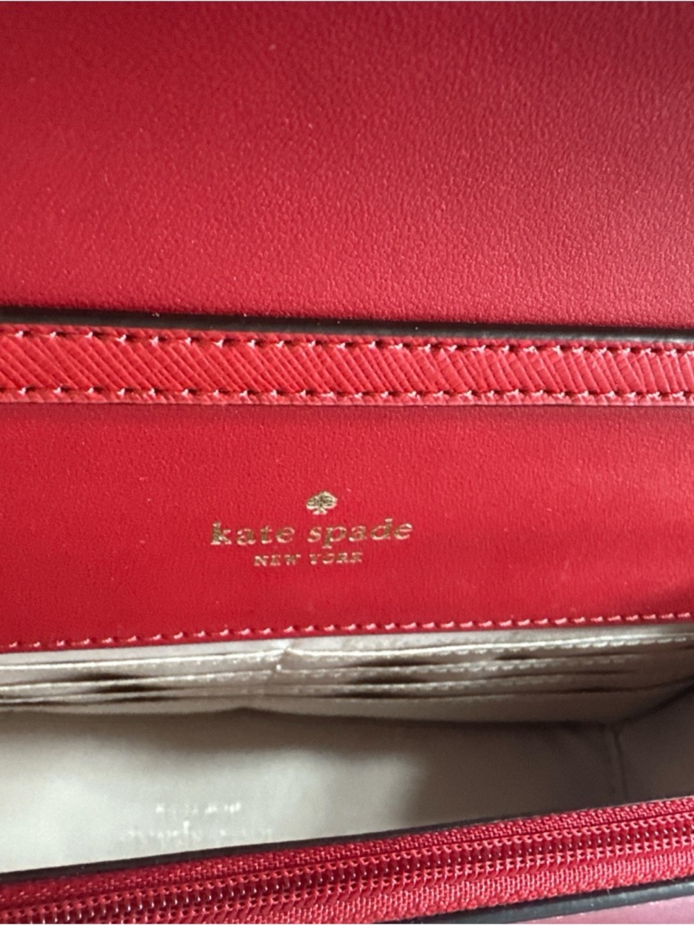 kate spade red leather chain-strap crossbody - Picture 4 of 5